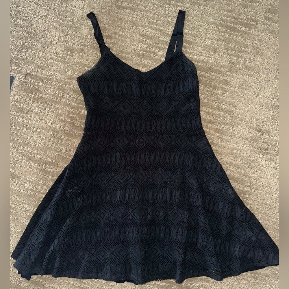 Textured Black Dress